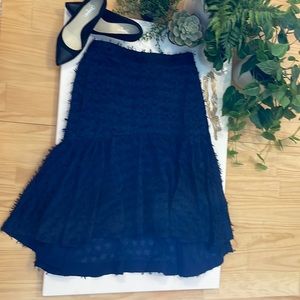 Anthropologie Maeve textured flounce skirt